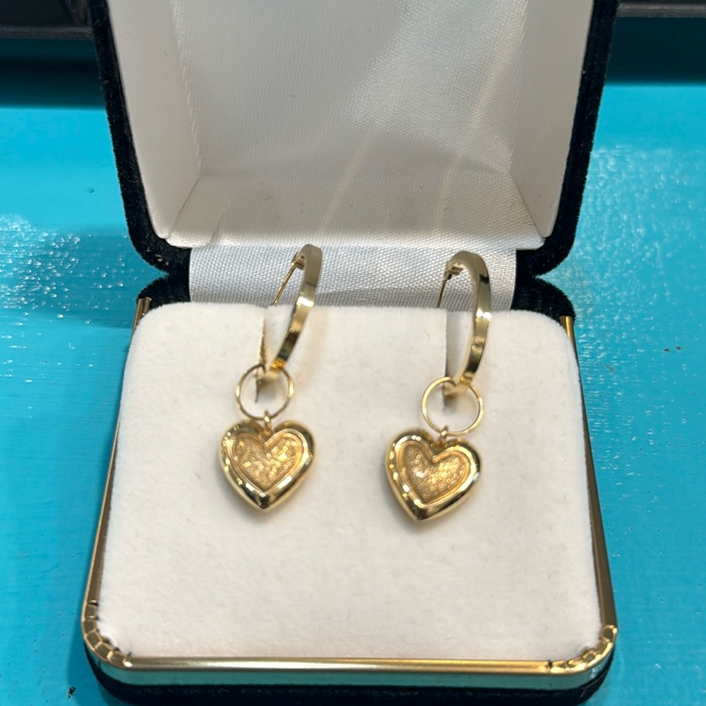 HEART EARRINGS 14k